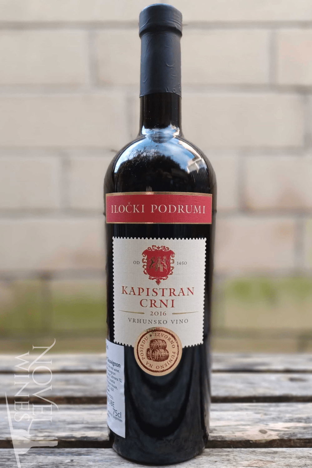 Novel Wines Ilocki Podrumi Kapistran Crni Premium Vrhunsko 2016, Croatia