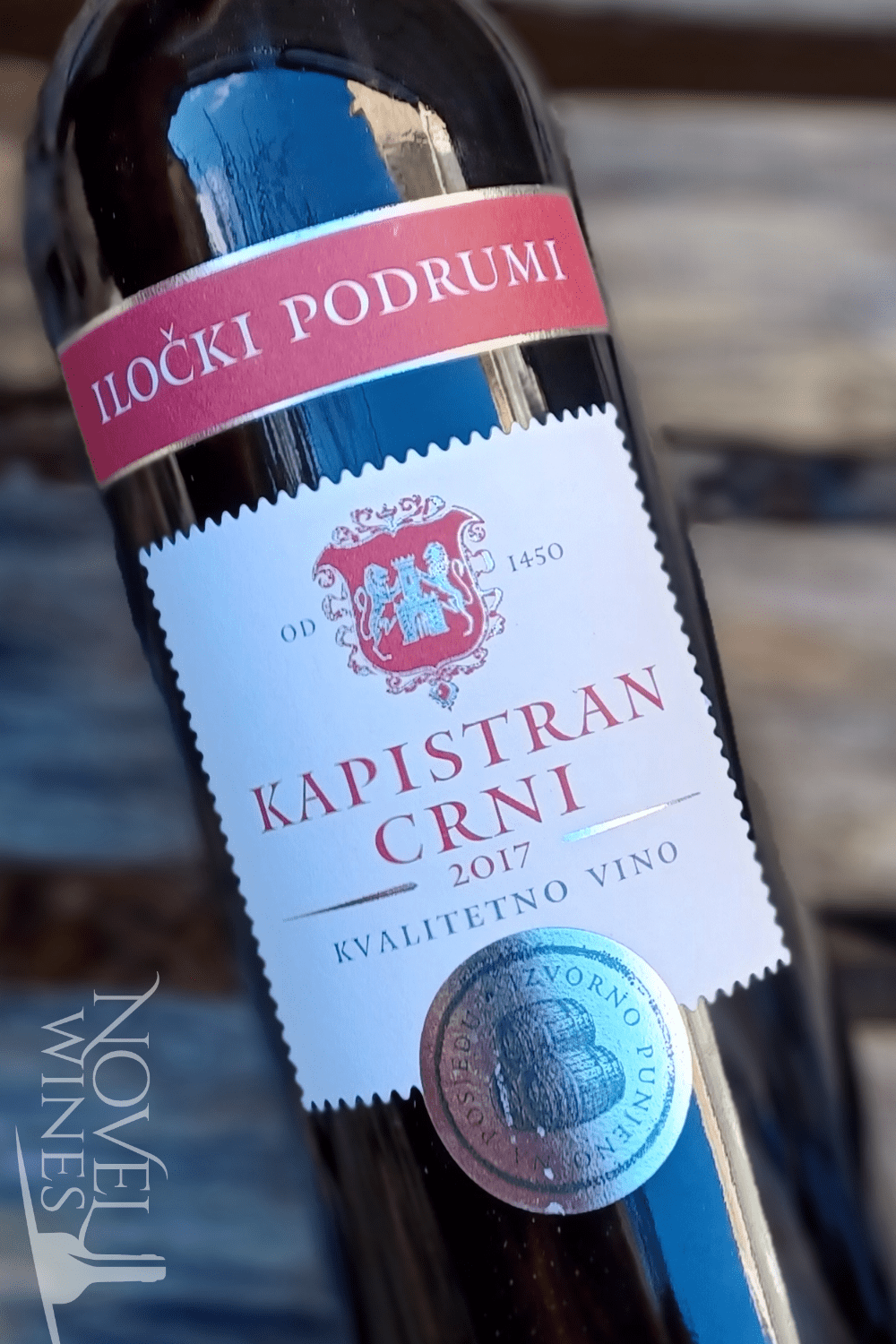 Novel Wines Ilocki Podrumi Kapistran Crni Premium Vrhunsko 2017, Croatia