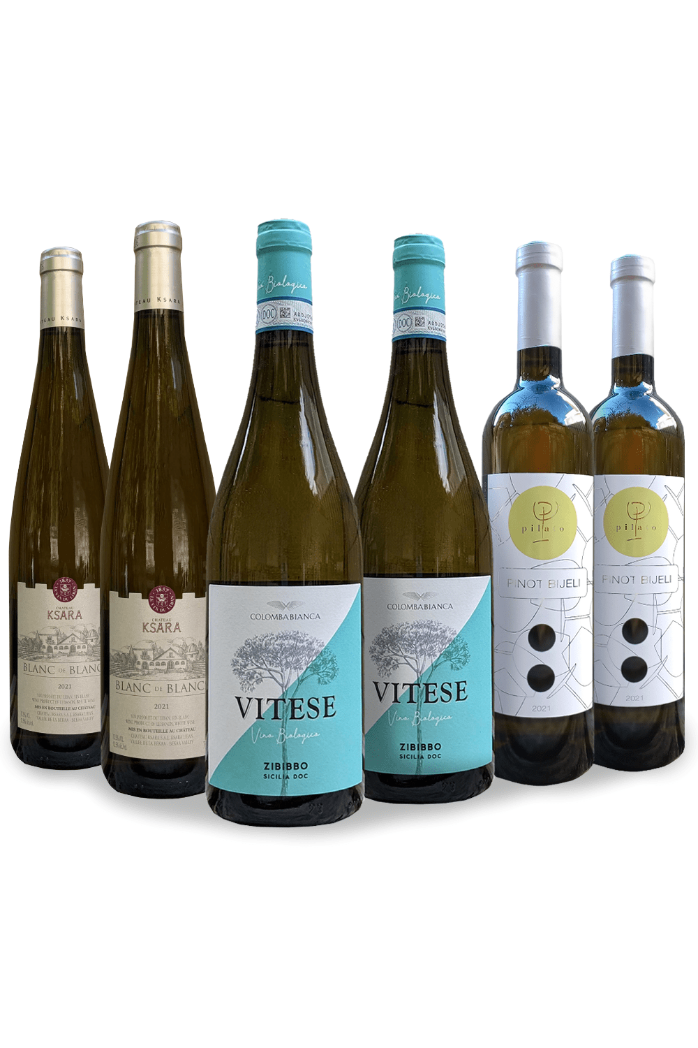 Novel Wines Mixed Case New - Great Value Mediterranean White Wines - Six Bottle Mixed Case Offer